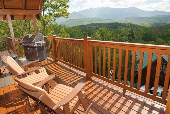 Deck looking over the mountains